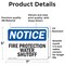Signmission Fire Protection Water Shutoff OSHA Notice Sign, Vinyl Decal, 7in W x 5in L, 2PK OS-2PACK-NS-D-57-L-12622 - alternate 5